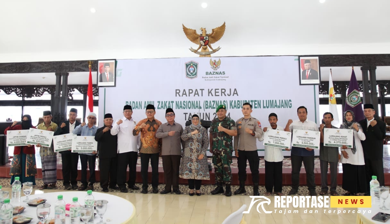 Komandan Kodim 0821/Lumajang, Letkol Inf Ronny Wijaya Koesuma, menghadiri kegiatan Rapat Kerja (Raker) Baznas Tahun 2024