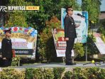Kapolres Probolinggo AKBP Wisnu Wardana, S.H. S.I.K. Bertindak sebagai inspektur pada upacara HUT Bhayangkara ke-78
