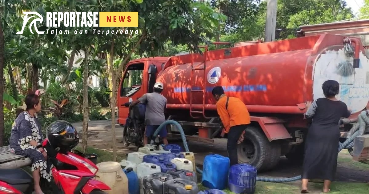 Pendistribusian sebanyak 5000 liter bagi 150 Kepala Keluarga (KK) dengan 450 jiwa di Desa Tegalsono