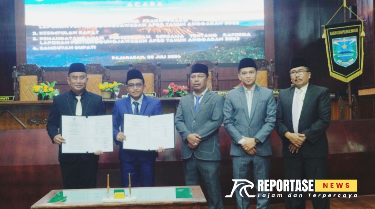 penyampaian Pendapat Akhir (PA) Fraksi serta Penandatanganan Nota Persetujuan Bersama Tentang Peraturan Daerah (Perda) LPj Pelaksanaan APBD tahun 2023.