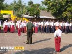 Peltu Cahyo Purnomo. W, berkesempatan menjadi Inspektur Upacara (Irup) pada kegiatan upacara bendera