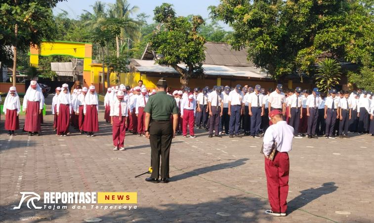 Peltu Cahyo Purnomo. W, berkesempatan menjadi Inspektur Upacara (Irup) pada kegiatan upacara bendera