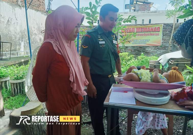 Serda M. Mu’ali, melaksanakan pendampingan kegiatan Posyandu