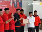 Partai Demokrasi Indonesia Perjuangan (PDIP) telah memberikan rekomendasi resmi kepada Achmad Fauzi Wongsojudo dan KH Imam Hasyim, Partai Demokrasi Indonesia Perjuangan (PDIP) telah memberikan rekomendasi resmi kepada Achmad Fauzi Wongsojudo dan KH Imam Hasyim,