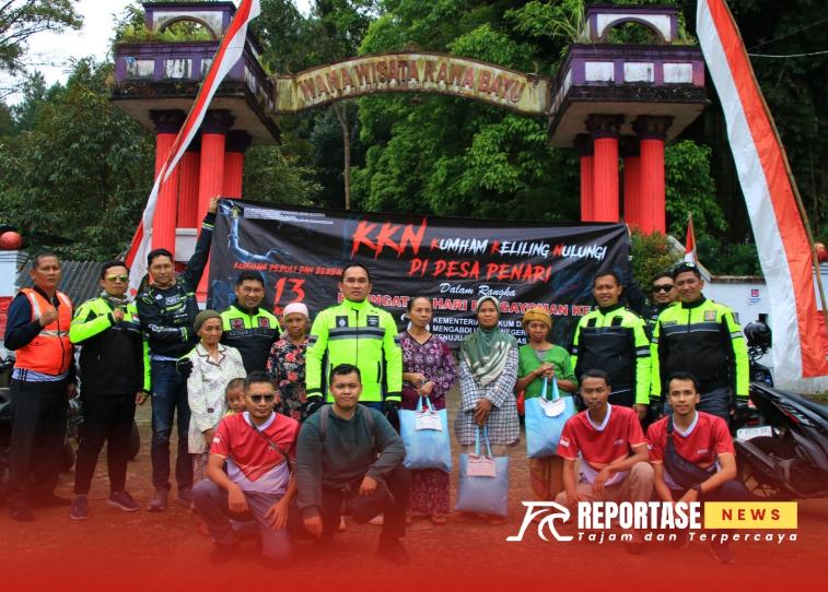 Kumham Peduli Kumham Berbagi dilaksanakan oleh Lapas Banyuwangi dengan menyalurkan bantuan sembako bagi masyarakat kurang mampu yang terdapat di Desa Rowo Bayu,