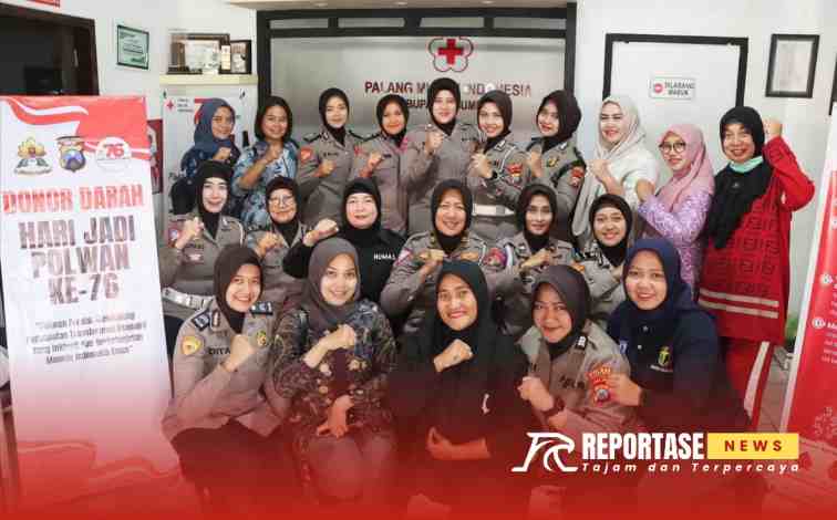 Aksi 26 Polwan Polres Sumenep Donor Darah