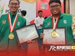 Moh ervan Dan agus kurniawan atlet catur Dari kabupaten probolinggo menerima Medali Emas di PON XXI Sumut