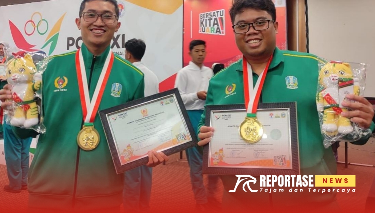 Moh ervan Dan agus kurniawan atlet catur Dari kabupaten probolinggo menerima Medali Emas di PON XXI Sumut