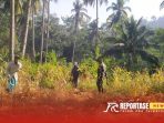 Pendampingan kepada warga tani dalam panen jagung, di lahan tadah hujan