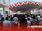 Ribuan massa dari relawan, simpatisan dan pendukung pasangan calon bupati dan wakil bupati Kyai Mamak dan Mas Ab (MANDAT)
