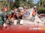 Karya bakti pengecoran jalan rabat beton di Dusun Pacok RT 002 RW 004 Desa Sawaran Lor
