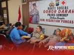Kapolres Sumenep, AKBP Henri Noveri, bersama Wakapolres Kompol Trie Sis Biantoro saat donor darah, @by_reportasenews.net Kapolres Sumenep, AKBP Henri Noveri, bersama Wakapolres Kompol Trie Sis Biantoro saat donor darah, @by_reportasenews.net
