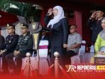 Plt. Bupati Sumenep, Dewi Khalifah, saat menjadi inspektur upacara pada peringatan hari kesaktian pancasila,