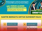 Flayer yang mengklaim dukungan dari beberapa pesantren