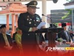 Komandan Kodim 0821/Lumajang Letkol Inf Ronny Wijaya Koesuma memimpin upacara peringatan HUT ke-79 TNI Komandan Kodim 0821/Lumajang Letkol Inf Ronny Wijaya Koesuma memimpin upacara peringatan HUT ke-79 TNI