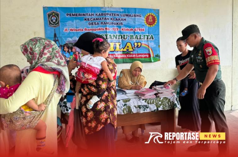 Serda Yuliyanto, turut mendampingi Bidan Desa melaksanakan monitoring di Posyandu