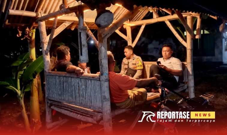 Kegiatan Patroli rutin di malam hari dengan menyambangi Pos Kamling