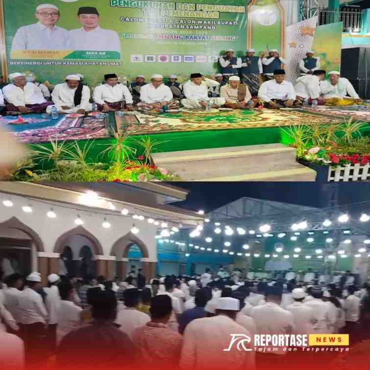 Tim Pemenangan Pasangan Calon (Paslon 01) KH Muhammad Bin Muafi dan H.Abdullah Hidayat (MANDAT) dikukuhkan