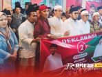 Foto: Eks pengurus NasDem dan Demokrat saat mendeklarasikan dukungan ke paslon 02 di Pilkada Sumenep, @by_reportasenews.net