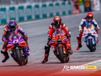 Foto: Pembalap Ducati Lenovo, Francesco Bagnaia (tengah), Jorge Martin dari Prima Pramac Racing (depan) dan Marc Marquez Gresini Ducati (belakang) saat sesi kualifikasi MotoGP Malaysia di Sirkuit Internasional Sepang, Sepang, @by_reportasenews.net Foto: Pembalap Ducati Lenovo, Francesco Bagnaia (tengah), Jorge Martin dari Prima Pramac Racing (depan) dan Marc Marquez Gresini Ducati (belakang) saat sesi kualifikasi MotoGP Malaysia di Sirkuit Internasional Sepang, Sepang, @by_reportasenews.net