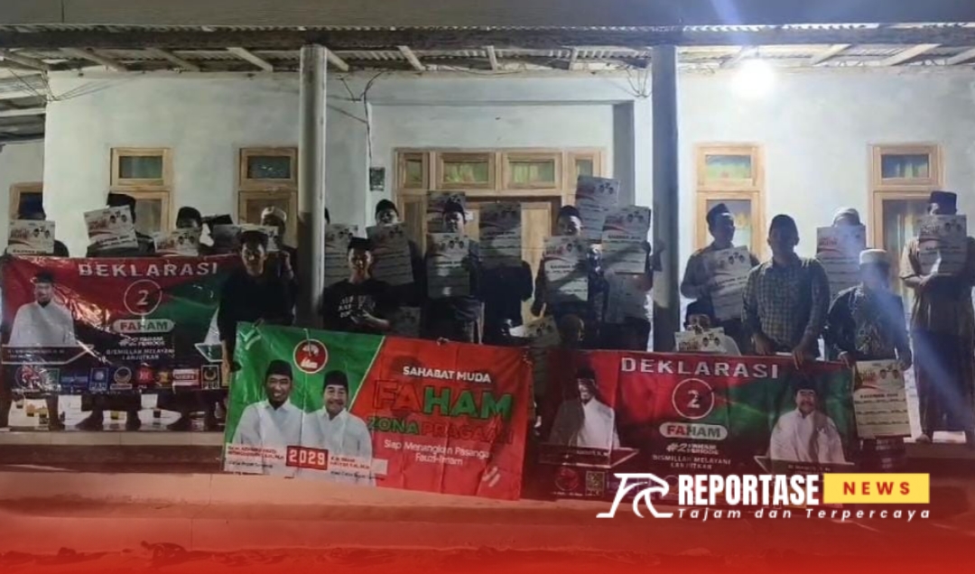 Puluhan pemuda dan masyarakat dari empat desa di Kecamatan Pragaan, secara resmi dukung FAHAM