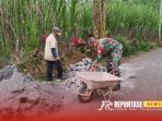 Kegiatan karya bakti pemasangan paving jalan Dusun Sidodadi Kegiatan karya bakti pemasangan paving jalan Dusun Sidodadi