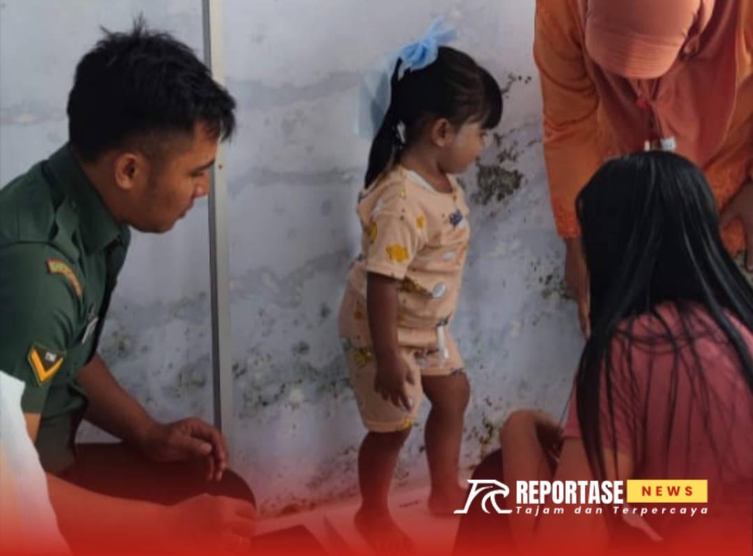 Serda Debby Elmansyah, mendampingi kegiatan Posyandu
