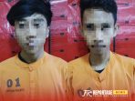 Foto: Dua pemuda berinisial MFS (20) dan ZM (21) diamankan berikut barang bukti sabu 4,19 gram. @by_reportasenews.net